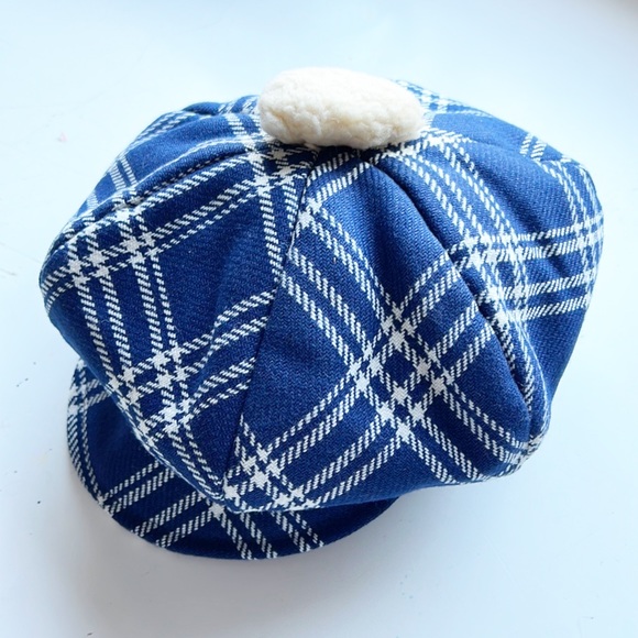 Vintage Plaid  Wool Blend  Check  Hat - Picture 1 of 9